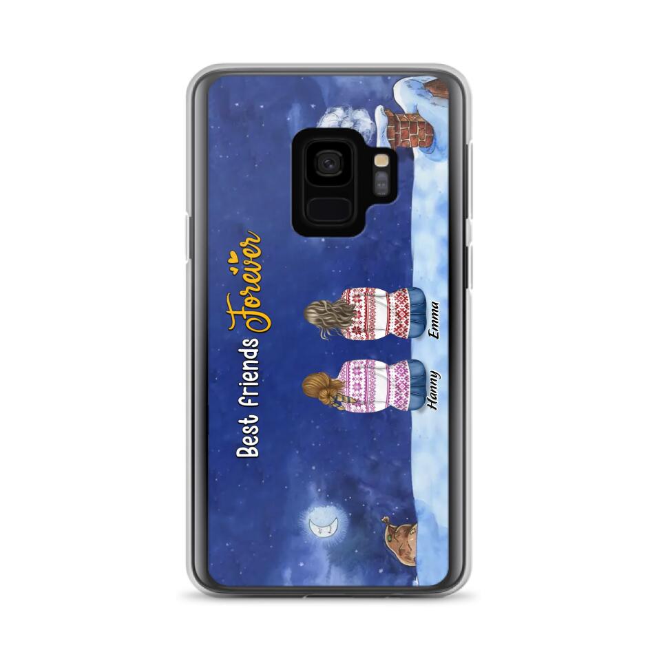 Personalized Christmas Sisters Phone Case - Christmas Gift Idea For Friends/Sisters - Up to 12 People - Best Friends Forever - Case For iPhone And Samsung