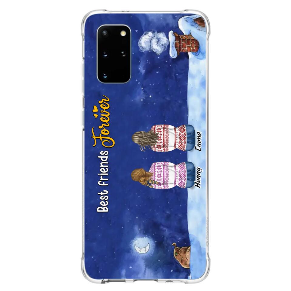 Personalized Christmas Sisters Phone Case - Christmas Gift Idea For Friends/Sisters - Up to 12 People - Best Friends Forever - Case For iPhone And Samsung