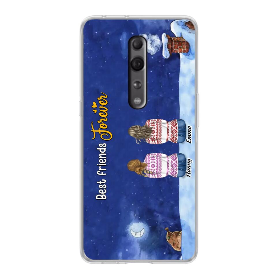 Personalized Christmas Sisters Phone Case - Christmas Gift Idea For Friends/Sisters - Up to 12 People - Best Friends Forever - Case For Xiaomi, Oppo And Huawei
