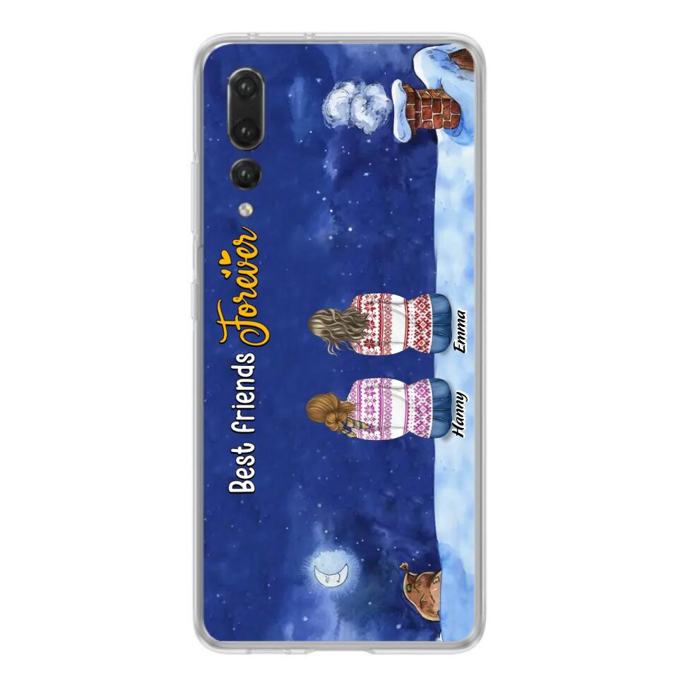 Personalized Christmas Sisters Phone Case - Christmas Gift Idea For Friends/Sisters - Up to 12 People - Best Friends Forever - Case For Xiaomi, Oppo And Huawei