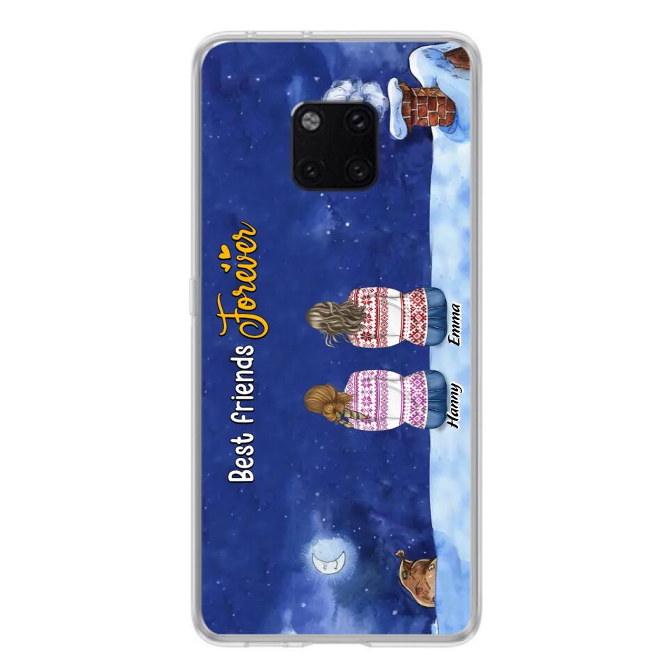 Personalized Christmas Sisters Phone Case - Christmas Gift Idea For Friends/Sisters - Up to 12 People - Best Friends Forever - Case For Xiaomi, Oppo And Huawei