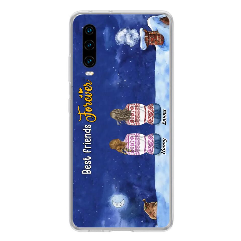 Personalized Christmas Sisters Phone Case - Christmas Gift Idea For Friends/Sisters - Up to 12 People - Best Friends Forever - Case For Xiaomi, Oppo And Huawei