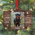 Personalized Memorial Photo Wooden Ornament - Memorial Gift Idea For Pet Owner - No Longer By Our Side But Forever In Our Hearts