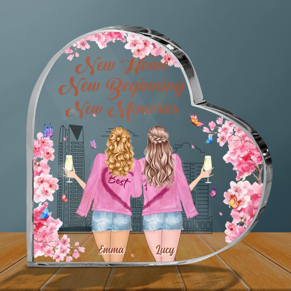 Personalized Bestie Acrylic Plaque - Gift Idea For Bestie/Housewarming - New Home New Beginning New Memories
