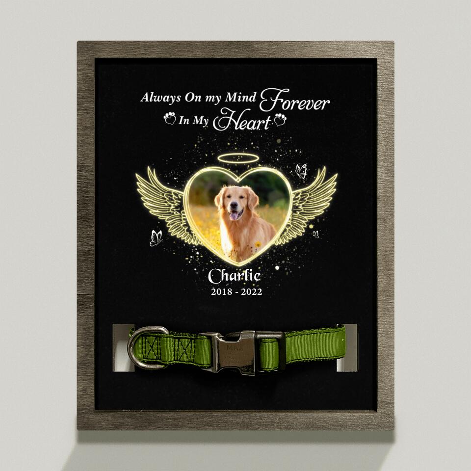 Custom Personalized Photo Memorial Pet Loss Frame - Gift Idea For Pet Lovers/Pet Owners - Always On My Mind Forever In My Heart