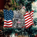 Personalized Veteran Uniform Acrylic Ornament - Gift Idea For Veterans/Father/Family Member