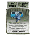 Personalized Old Camping Couple Quilt Bed Sets - Gift Idea For Grandparents - You Are My Queen Forever