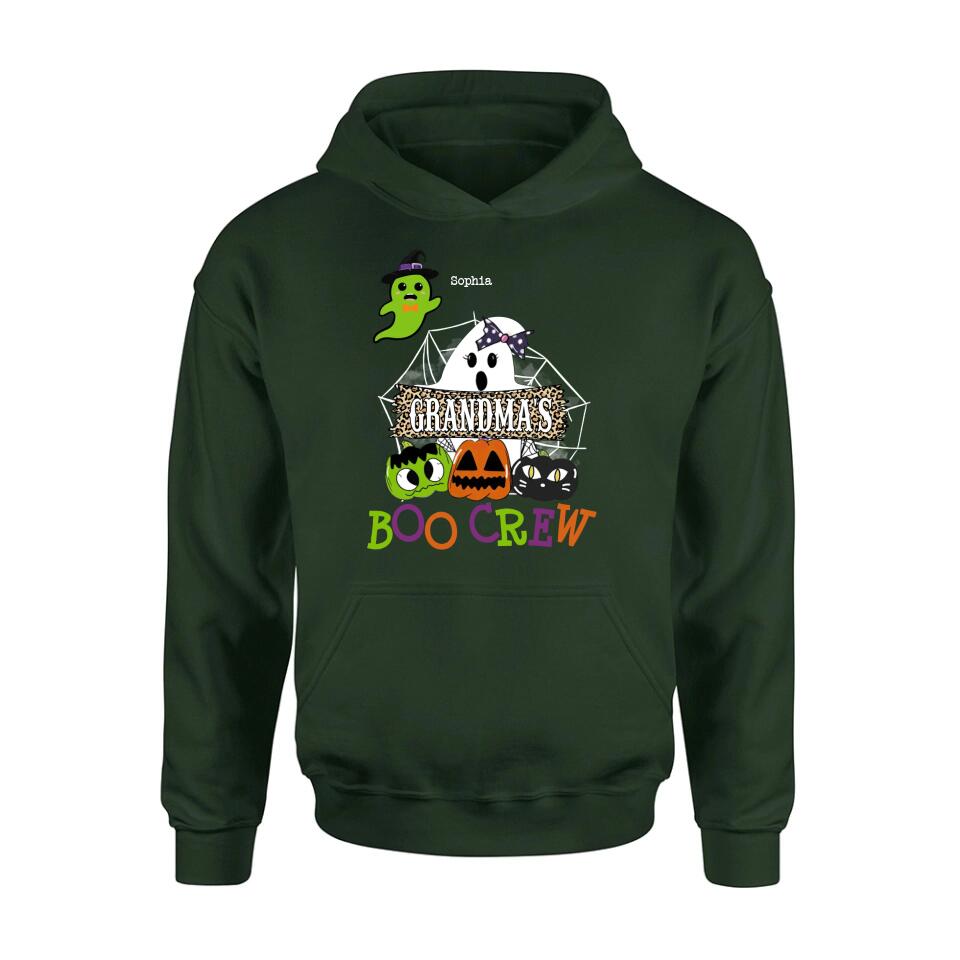 Personalized Grandma's Boo Crew T-Shirt/Hoodie/Sweatshirt/Long Sleeve - Gift for Grandma/Halloween - Up to 6 Kids