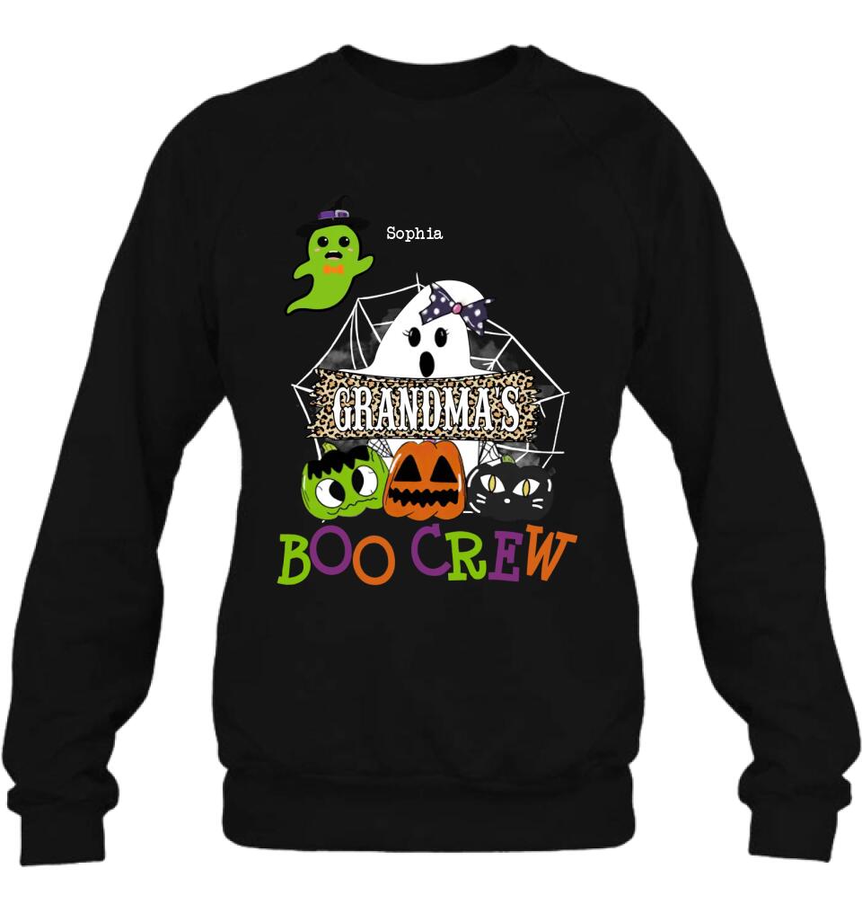 Personalized Grandma's Boo Crew T-Shirt/Hoodie/Sweatshirt/Long Sleeve - Gift for Grandma/Halloween - Up to 6 Kids