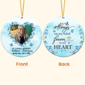 Personalized Dad Photo Circle Wooden Ornament - Memorial Gift Idea For Christmas - 2-Sided Printed - Always On My Mind Forever In My Heart