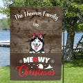 Personalized Dog Cat Merry Christmas Flag Sign - Up to 5 Pets - Best Gift For Dog/Cat Lover - Meowy Christmas