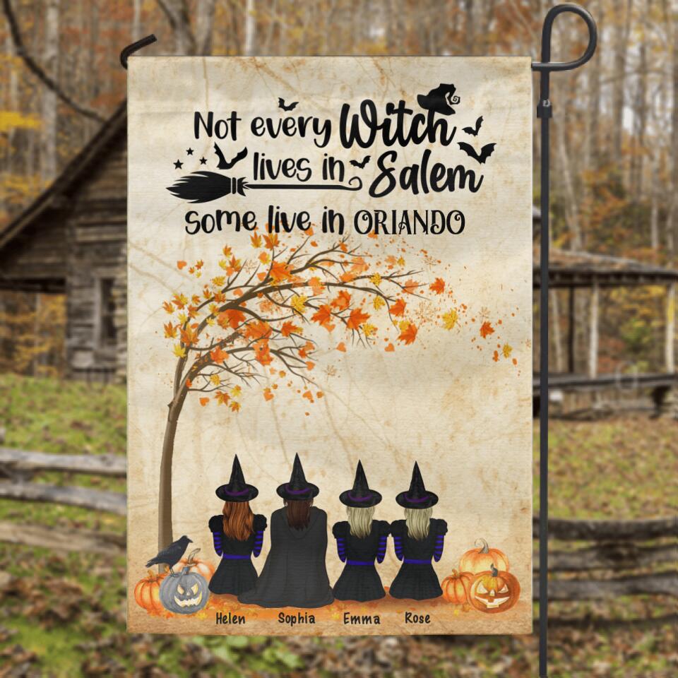 Personalized Witch Flag - Best Halloween Gift - Not Every Witch Lives In Salem - BW27XF