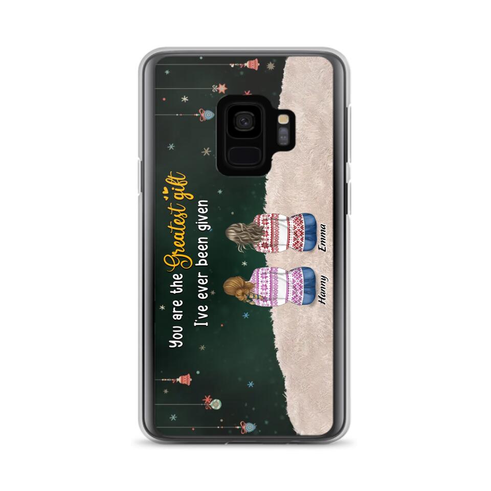 Personalized Christmas Friends Phone Case - Christmas Gift Idea For Friends/Sisters - Up to 12 People - You Are The Greatest Gift I've Ever Been Given - Case For iPhone And Samsung