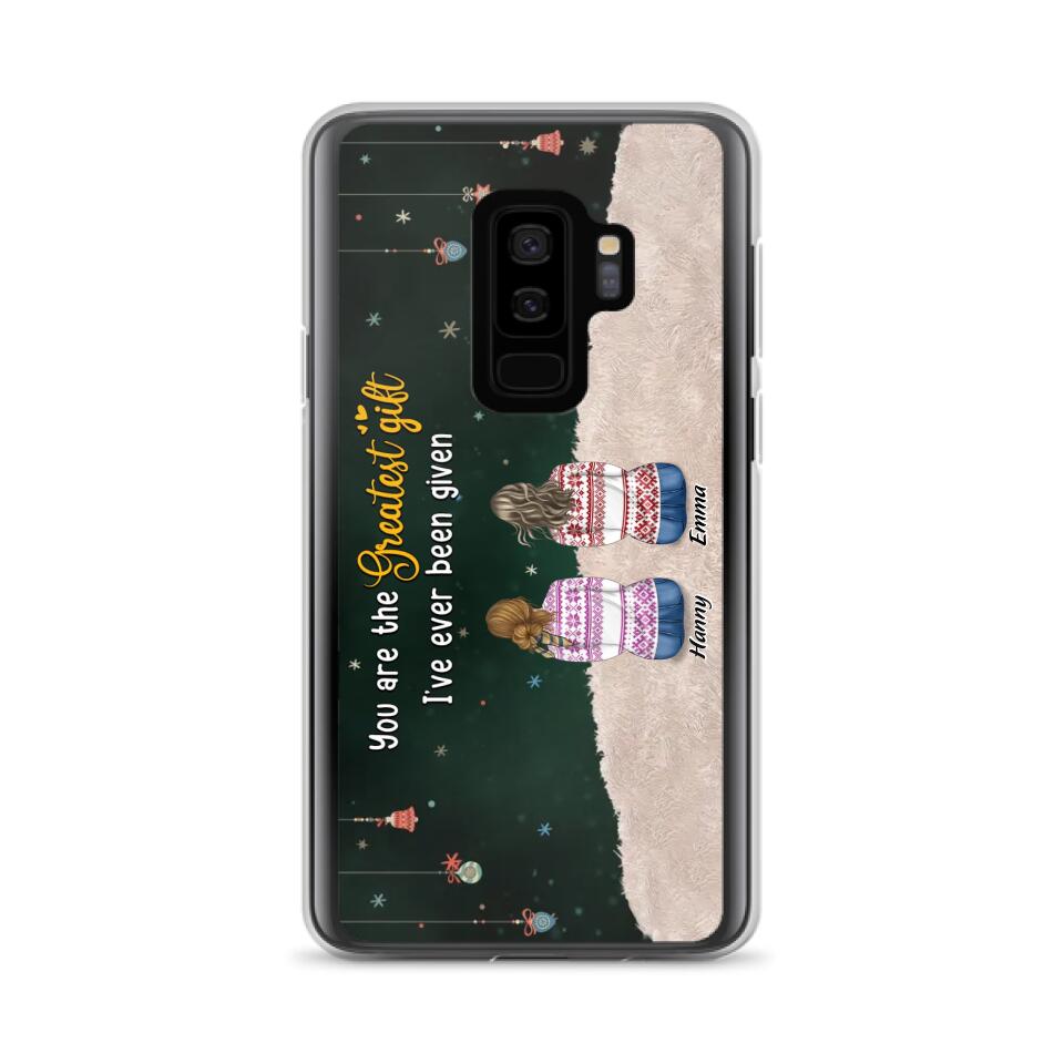 Personalized Christmas Friends Phone Case - Christmas Gift Idea For Friends/Sisters - Up to 12 People - You Are The Greatest Gift I've Ever Been Given - Case For iPhone And Samsung