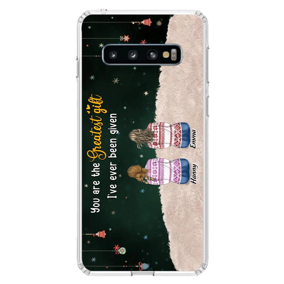 Personalized Christmas Friends Phone Case - Christmas Gift Idea For Friends/Sisters - Up to 12 People - You Are The Greatest Gift I've Ever Been Given - Case For iPhone And Samsung