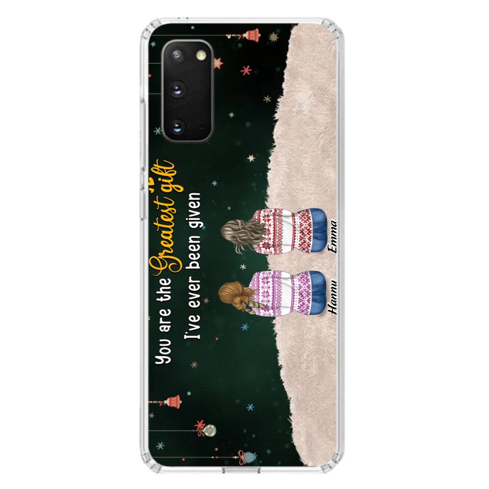Personalized Christmas Friends Phone Case - Christmas Gift Idea For Friends/Sisters - Up to 12 People - You Are The Greatest Gift I've Ever Been Given - Case For iPhone And Samsung