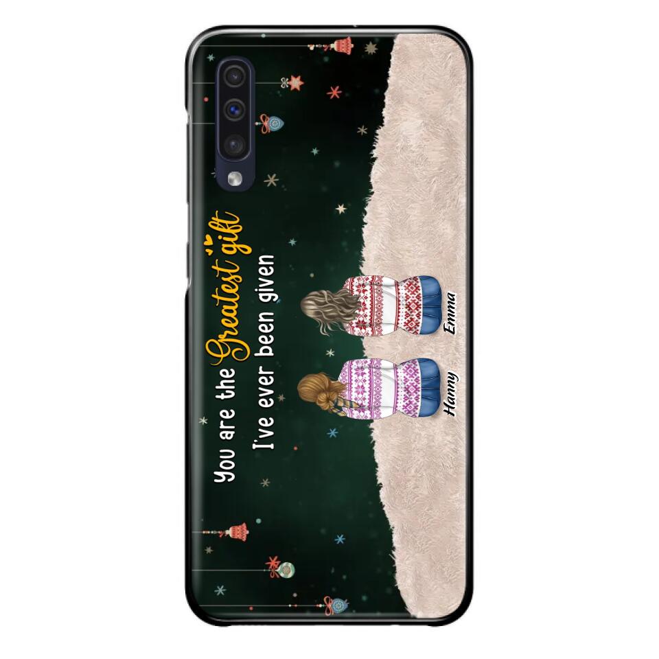 Personalized Christmas Friends Phone Case - Christmas Gift Idea For Friends/Sisters - Up to 12 People - You Are The Greatest Gift I've Ever Been Given - Case For iPhone And Samsung