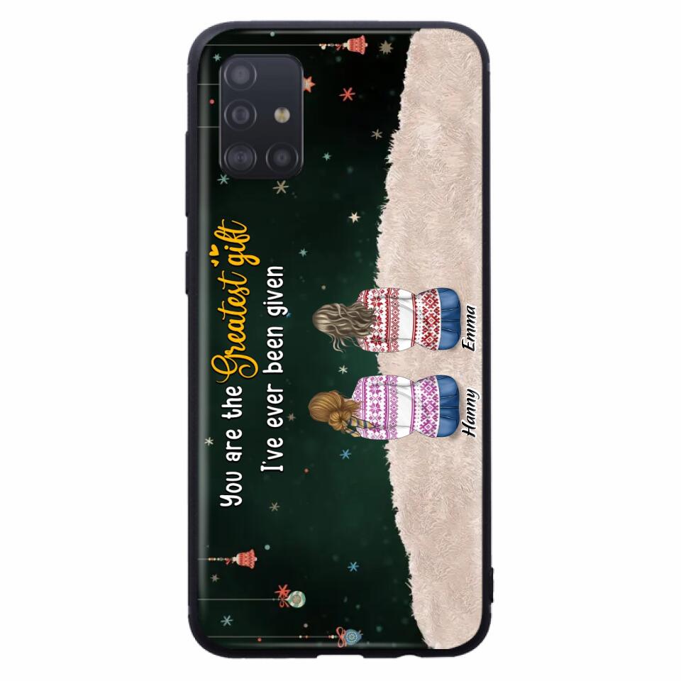 Personalized Christmas Friends Phone Case - Christmas Gift Idea For Friends/Sisters - Up to 12 People - You Are The Greatest Gift I've Ever Been Given - Case For iPhone And Samsung