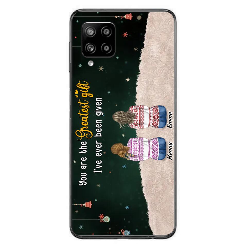 Personalized Christmas Friends Phone Case - Christmas Gift Idea For Friends/Sisters - Up to 12 People - You Are The Greatest Gift I've Ever Been Given - Case For iPhone And Samsung