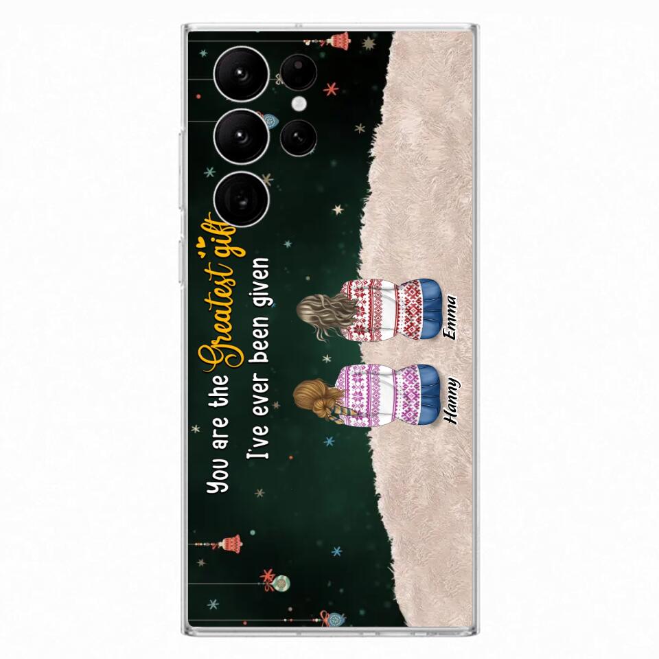 Personalized Christmas Friends Phone Case - Christmas Gift Idea For Friends/Sisters - Up to 12 People - You Are The Greatest Gift I've Ever Been Given - Case For iPhone And Samsung