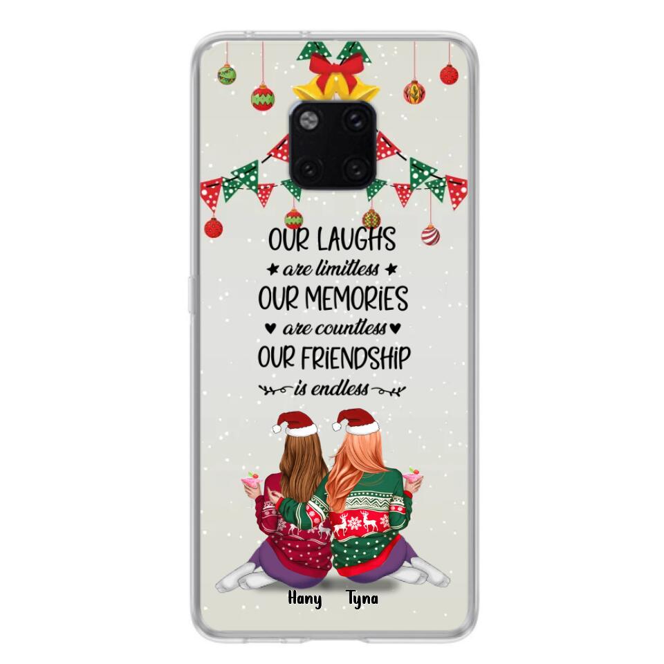 Custom Personalized Christmas Friends Phone Case - Gift Idea For Best Friends With Up To 5 Girls - Our Laughs Are Limitless - Cases For Oppo, Xiaomi & Huawei