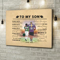 Personalized Football Dad & Son Horizontal Canvas - Gift Idea For Football Lovers - To My Son, Some Days Are Gonna Be Harder