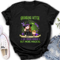 Personalized Grandma Witch Shirt/Hoodie - Grandma With Up to 4 Kids - Halloween Gift Idea For Grandma - Grandma Witch Like A Normal Grandma
But More Magical