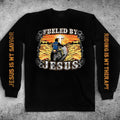 Personalized Biker Double-Sided Printed Long Sleeve T-Shirt - Gift Idea For Bikers - Fueled By Jesus