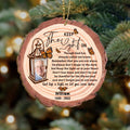 Custom Personalized Photo On Wood Slide Ornament - Memorial Gift For Loss Of Father/ Mother/ Pet -  Keep The Light On