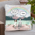 Personalized Memorial Pet Pillow Cover - Memorial Gift Idea For Dog/Cat Lover - Up to 4 Pets - They Still Talk About You