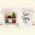 Personalized Best Friends Christmas Gift Coffee Mug - Christmas Gift for Besties - Up to 6 Girls