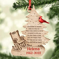 Personalized Christmas Memorial Wooden Ornament - Memorial Gift For Family Members - They Will Be There