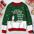 Personalized Dog Dad Sweater - Christmas Gift Idea For Dog Owner with up to 5 Dogs - Thanks For Picking Up My Poop And Stuff