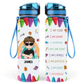 Personalized Back To School Bottle Tracker - Gift Idea For Student/Son/Daughter - I Am Kind, I Am Smart