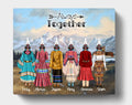Personalized Native Canvas - Best Gift For Friends/Sisters - Up to 6 Native American Besties/Sister - God Created Some Of The Strongest Women Called Them Native Americans