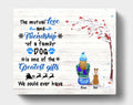 Personalized Memorial Dog Winter Canvas - Mom With Up to 4 Dogs - Best Gift For Dog Lover - 8ALLOF