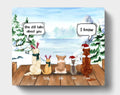 Personalized Dog Memorial Horizontal Canvas - Up to 5 Dogs - Best Gift For Dog Lover