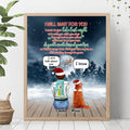 Personalized Christmas Pet Mom/Pet Dad Poster - Christmas/Winter Gift Idea For Dog/Cat Lover with up to 4 Dogs/Cats - I Will Wait For You