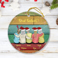 Personalized Best Friends Christmas Ornament - Christmas Gift idea for Besties - Up to 5 Girls
