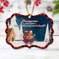 Personalized Christmas Besties Rectangle Wooden/Acrylic Ornament - Gift Idea For Best Friends - Up To 7 Friends - Friends Forever Never Apart Maybe In Distance But Never In Heart