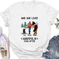 Personalized Horses & Dogs Shirt/Hoodie - Gift Idea For Horse/Dog Lovers - Up to 4 Dogs - And She Lived Happily Ever After