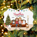 Personalized Crazy Cat Lady Rectangle Wooden Ornament - Gift Idea For Couple/Cat Lovers With Up To 2 Cats - A Crazy Cat Lady& A Grumpy Old Man Live Here