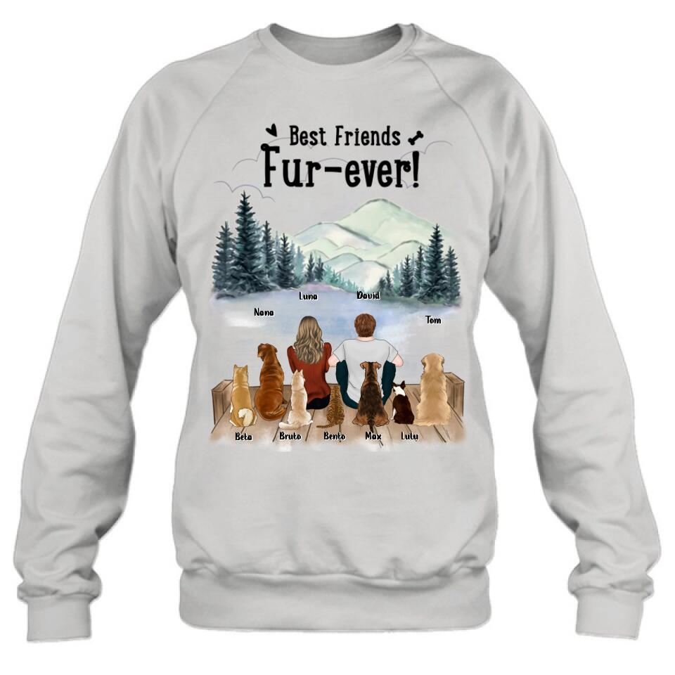 Personalized Gift For Dog Cat T-Shirt/Long Sleeved/Hoodie/Sweatshirt - Gift idea for Dog/Cat Mom, Dog/Cat Dad, Dog/Cat Lovers - Up to 7 Pets