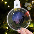 Personalized Couple Map Led Acrylic Ornament - Christmas/Anniversary Gift Idea For Couple - The Night We Met