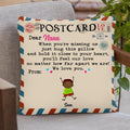 Personalized Postcard Pillow Cover/Cushion Cover - Up to 4 Kids - Best Gift From Grandkids To Grandma - Dear Nana When You're Missing Us