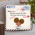 Personalized Postal Pillow Cover - Up to 5 Kids - Whenever you hug this pillow you'll know that we love you - NB4CE2