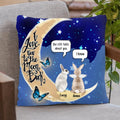 Personalized Rabbit Moon Memorial Pillow Cover/Quilt/Fleece Blanket - Up to 5 Rabbits - Memorial Gift Idea - I Love You To The Moon & Back