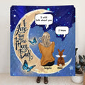 Personalized Memorial Rabbit Quilt/Fleece Blanket - Up to 4 Rabbits - Memorial Gift For Rabbit Lovers - I Love You To The Moon & Back