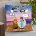 Personalized Dad In Heaven Pillow Cover/Quilt/Fleece Blanket - Memorial Gift Idea - A Piece Of My Heart Lives In Heaven And He Is My Dad