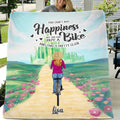 Personalized Bicycle Pillow Cover/Fleece/Quilt Blanket - Up to 4 People - Best Gift For Family/Bicycle Lovers - Life Is Like Riding A Bicycle